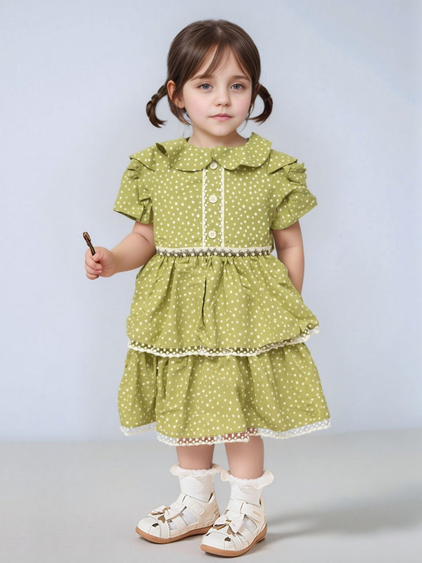 GIRL POLKA DOT PRINT FROCK
