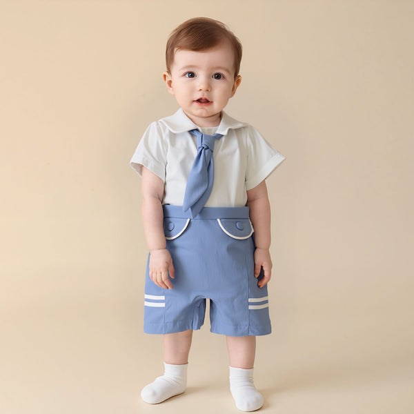 BABY BOY TIE ROMPER