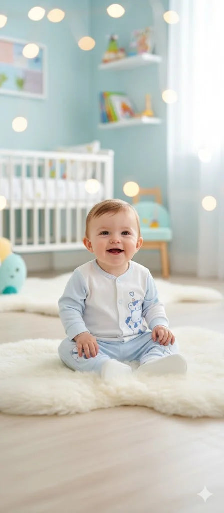 Baby Boy 2 Piece Suit – Cow Print | Soft T-Shirt & Trouser Set