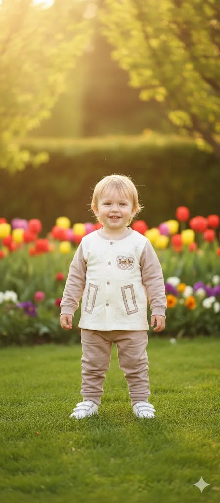 Baby Fancy 2 Piece Suit – Bear Design | Stylish T-Shirt & Trouser Set