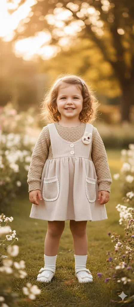 Baby Girl Fancy Frock – Rabbit Design | Soft & Stylish Dress
