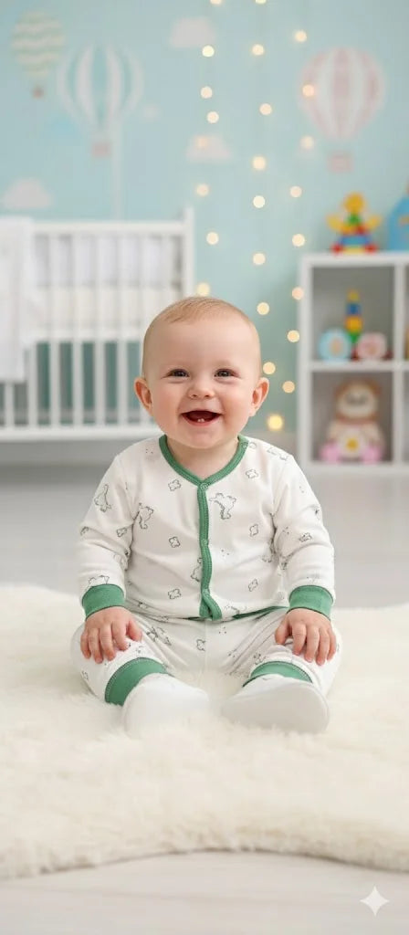 Baby Boy 2 Piece Suit – Dino Print | Soft Cotton T-Shirt & Shorts Set