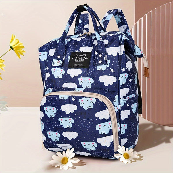BABY DIAPER BACKPACK CLOUD PRINT