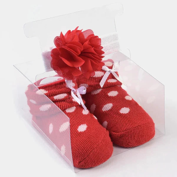 BABY GIRL SOCKS & HEADBAND PACK OF 3 GIFT SET | 0-12M+ FOOTWEAR MINI TEENS 