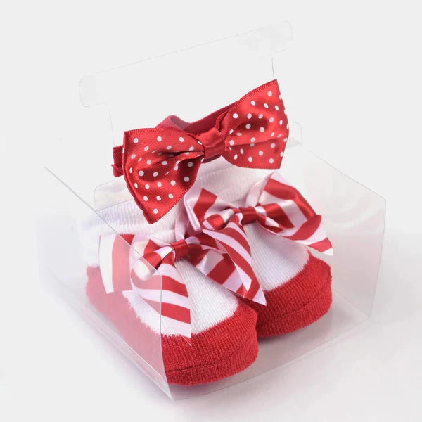 BABY GIRL SOCKS & HEADBAND PACK OF 3 GIFT SET | 0-12M+ FOOTWEAR MINI TEENS 