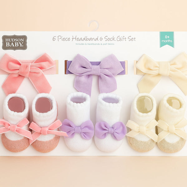 Baby Girl 6-Piece Booties & Headband Set | 0-12 Months | Mini Teens