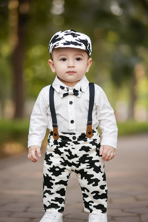 Baby Boy Fancy Gallis Printed Romper | Stylish Outfit for Kids