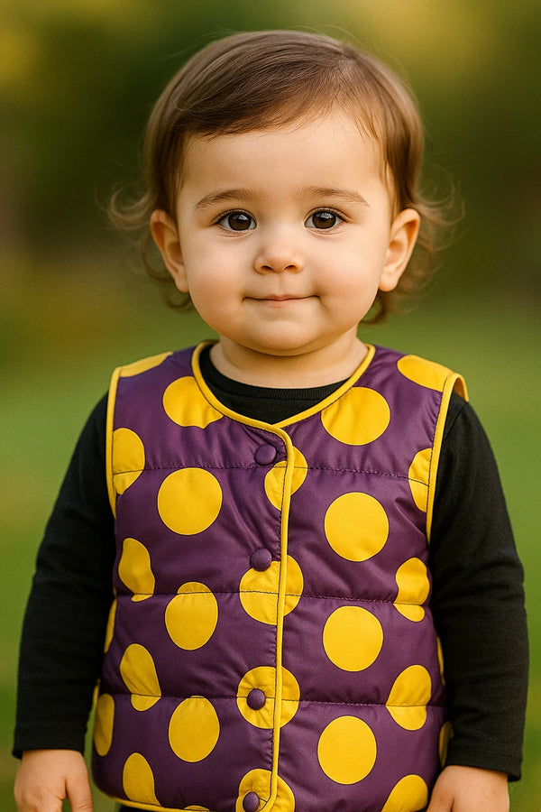 Baby Girl Sando Jacket Polka Dot | Stylish & Comfortable Baby Jacket