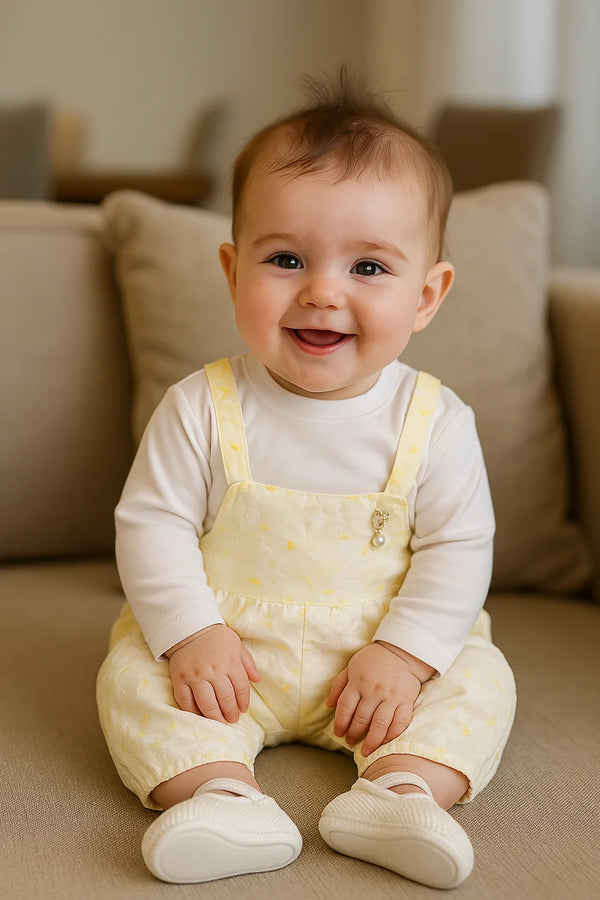 Baby Girl Fancy Romper – Printed Design | Soft Cotton Baby Wear