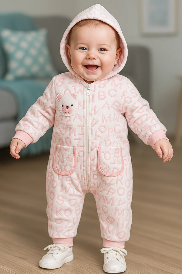 Baby Girl Fancy Romper – Bear Design | Soft Cotton Baby Romper