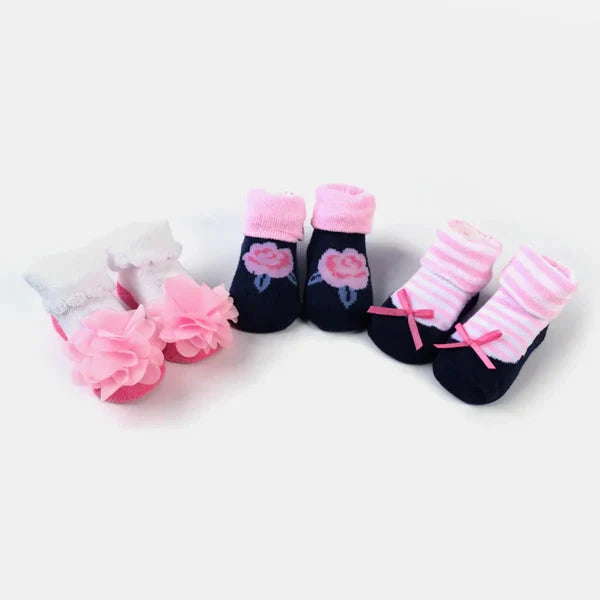 BABY GIRL BOOTIES PACK OF 3 GIFT SET | 0-12M+ FOOTWEAR MINI TEENS 