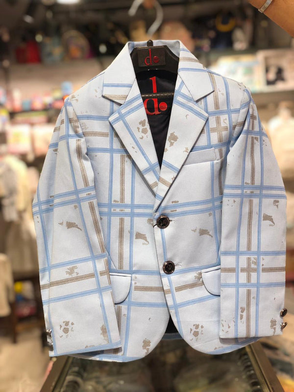 BABY BOY FANCY COTTON COAT CHECK PRINT WINTER COLLECTION