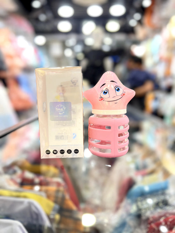 Yes Feeder Bottle Character 60ML | Glass Feeding Bottle with Silicone Cover | BPA-Free