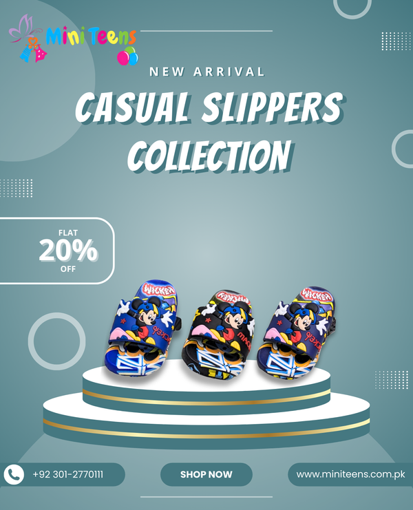 BABY GIRL & BOY CASUAL SLIPPERS | BABY CHARACTER MICKY SLIPPERS