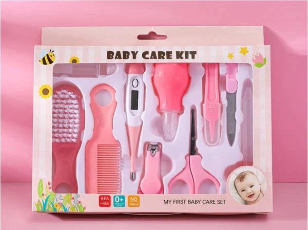BABY CARE KIT MANICURE SET 0M+ | 10PCS Essentials MINI TEENS Pink 