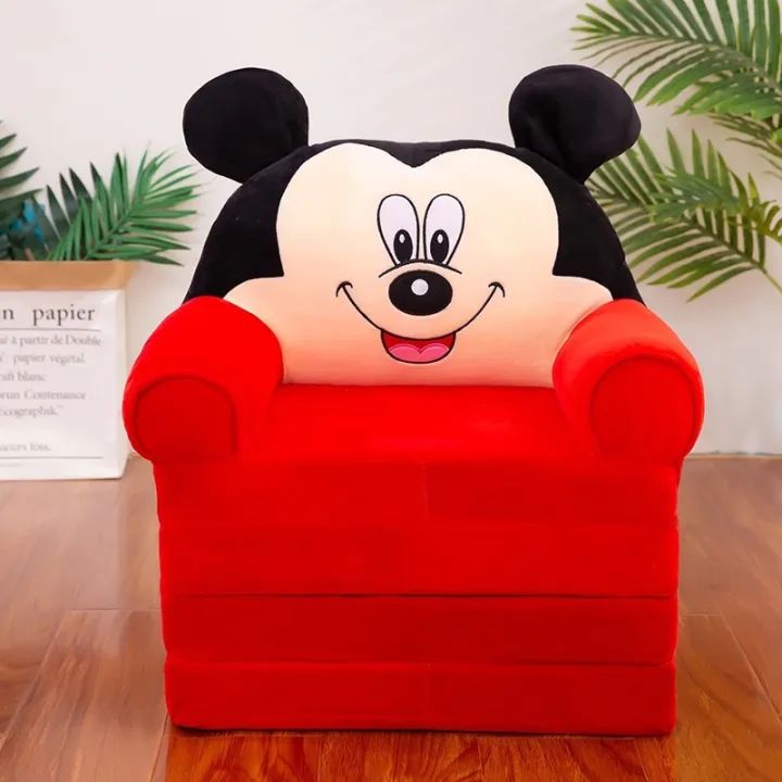 Character Baby Sofa Cum Bed – 3-Layer Convertible Seat for Kids