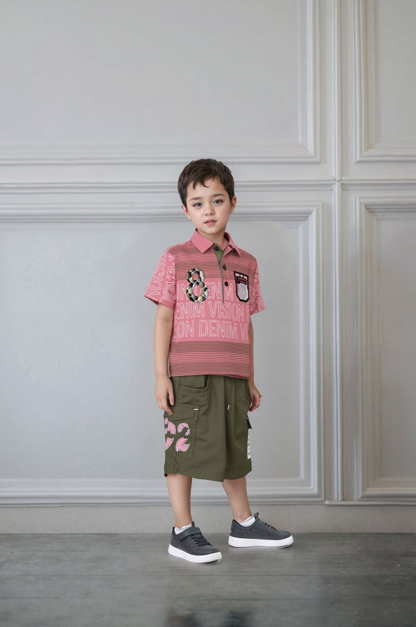 BOY ALPHABET PRINT 2PCS SUIT