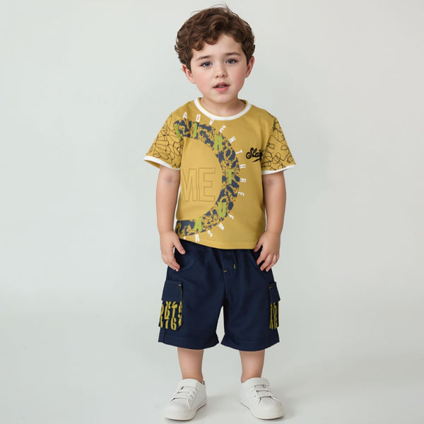 Boy 2-Piece Adventure Print Cotton Suit – Outdoor Style Outfit