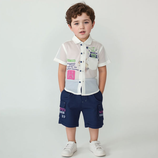Boy White 3-Piece Suit – Formal Occasion Outfit for Kids