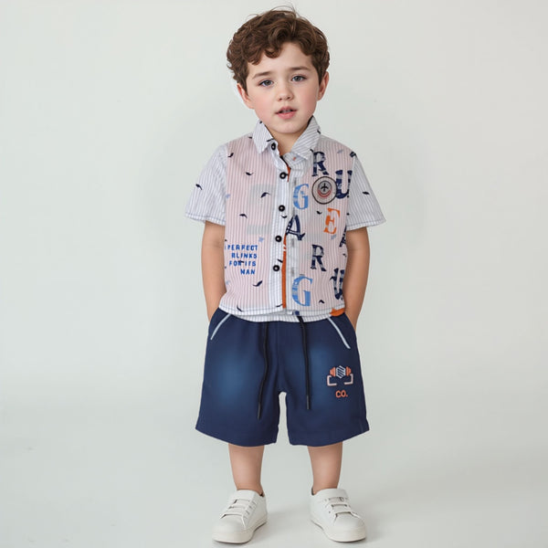 Boy 3-Piece 3D Aeroplane Cotton Suit – Travel Themed Outfit