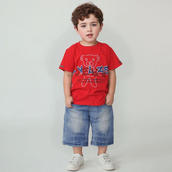 Boy Lovely Print 2 Pieces Suit | Lycra Jersey | Mini Teens