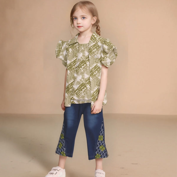 Girl New York Print 2-Piece Suit | Trendy Outfit