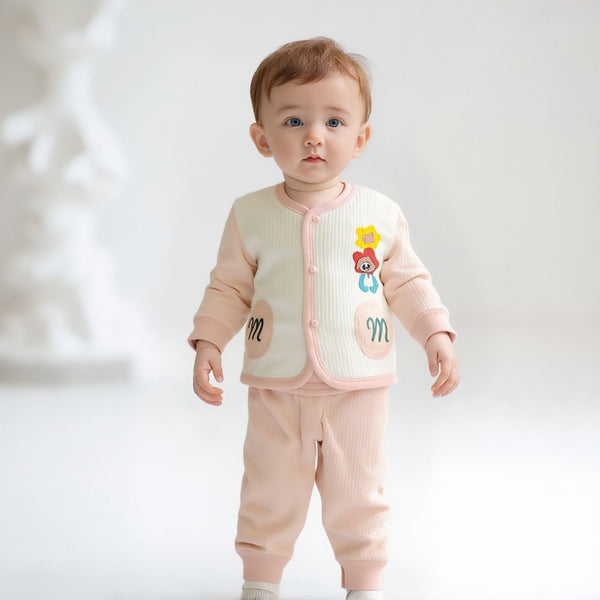 Baby 2-Piece Suit Set – ‘M’ Print Shirt & Trouser | Casual Baby wear