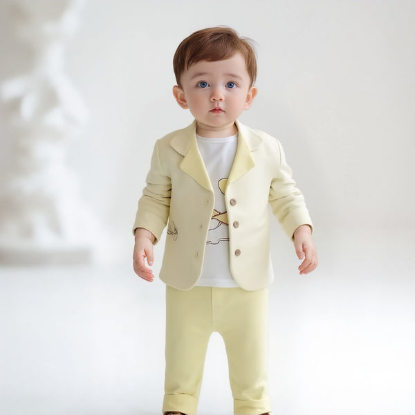 Baby Girl 3-Piece Track Suit – Coat Style Outfit | Stylish & Comfortable Set