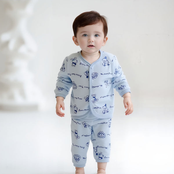 Baby Boy 5-Piece Suit Set – Lion Design | T-Shirt, Trouser, Legging, Bib & Cap