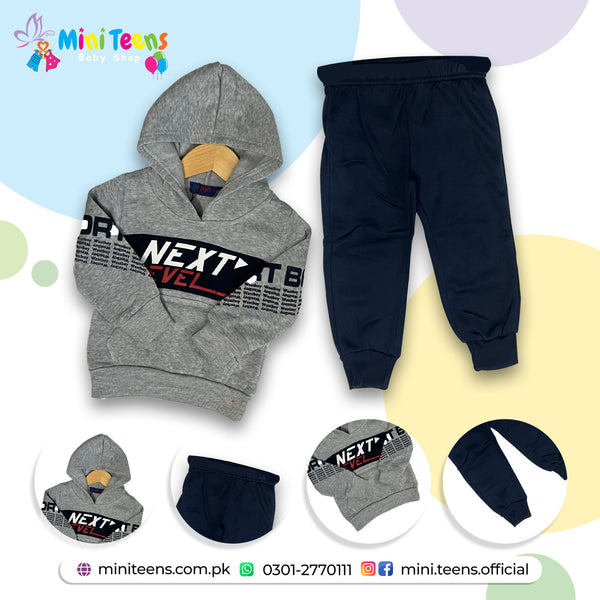 BOY 2 PIECES HOODED TRACK SUIT NEXT LVL | BOY TRACK SUIT WINTER COLLECTION