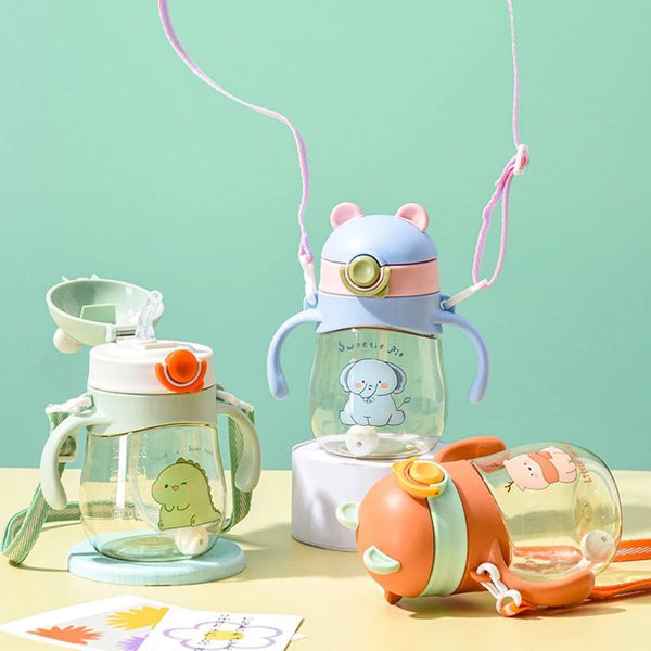 BABY SIPPER BOTTLE WITH STRAW & HANDLE | 300ML