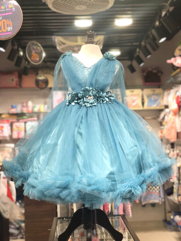 BABY GIRL BUNCH ENGLISH GREEN FANCY FROCK | BABY GIRL FANCY FROCK