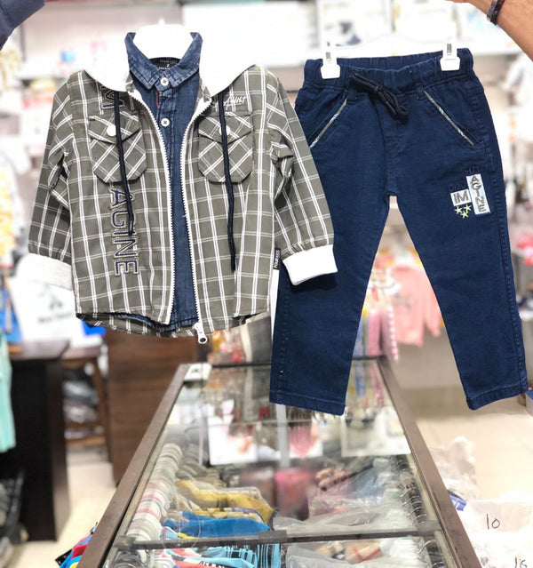 BOY 3 PIECES HOODED SUIT | BOY FANCY 3 PIECES SUIT WINTER COLLECTION