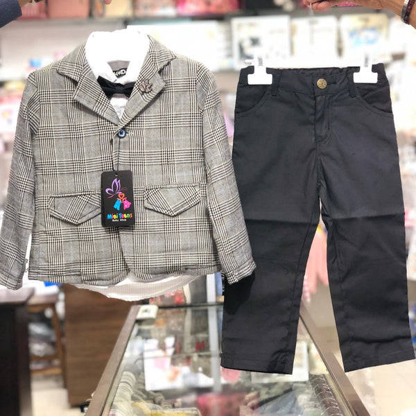 BOY 3 PIECES FANCY SUIT WITH BLACK PANT | BOY FANCY 3 PIECES SUIT WINTER COLLECTION