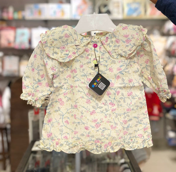 BABY GIRL COTTON TOP FLORAL 9818