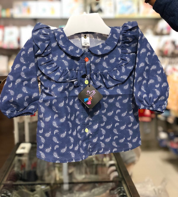 BABY GIRL COTTON TOP BLUE 9886
