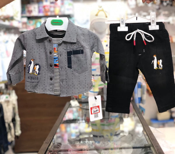 BABY BOY 3 PIECES FANCY SUIT | PENGUIN