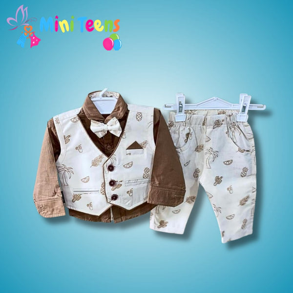 BABY BOY 3 PIECES FANCY SUIT | FRUIT PRINT