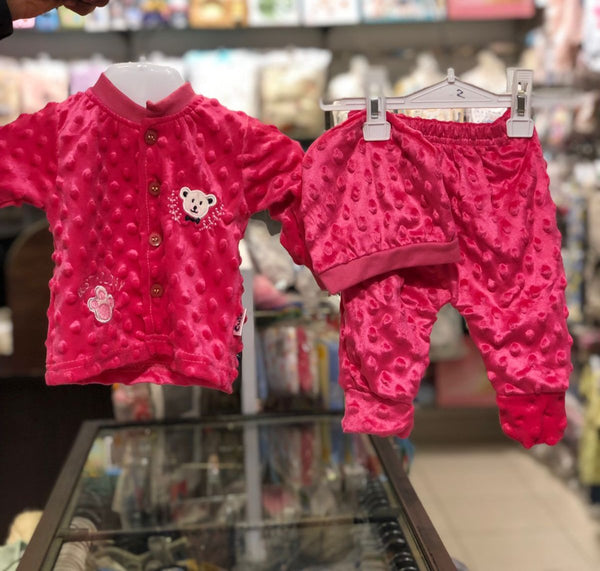 INFANT 3 PIECES BEAR POPPY SEED SUIT 0-3 MONTHS | NEW BORN 3 PIECES SUIT WINTER COLLECTION