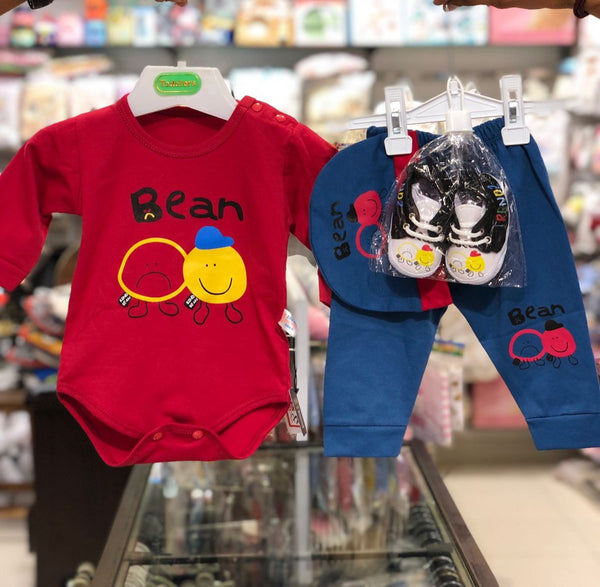 INFANT BABY BOY 4 PIECES TRACK SUIT BEAN | BOY TRACK SUIT WINTER COLLECTION