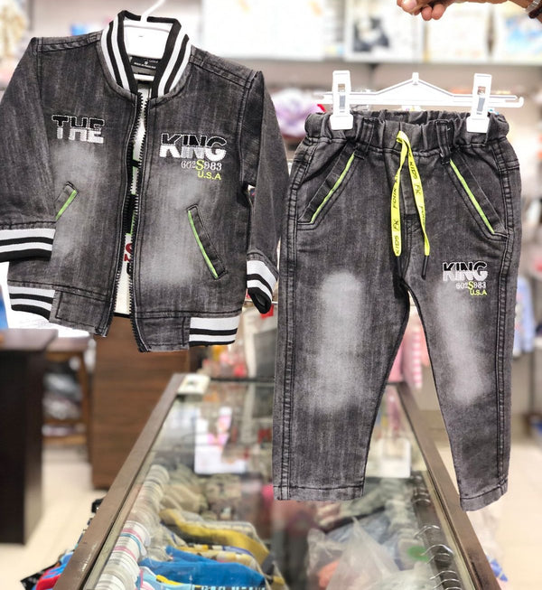 BABY BOY 3 PIECES DENIM SUIT LINING | BABY BOY FANCY 3 PIECES SUIT WINTER COLLECTION
