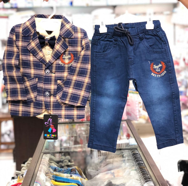 BOY 3 PIECES FANCY SUIT CHECK | BOY FANCY 3 PIECES SUIT WINTER COLLECTION