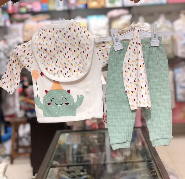INFANT UNISEX 4 PIECES SUIT 0-3 MONTHS KITTY | INFANT WINTER COLLECTION