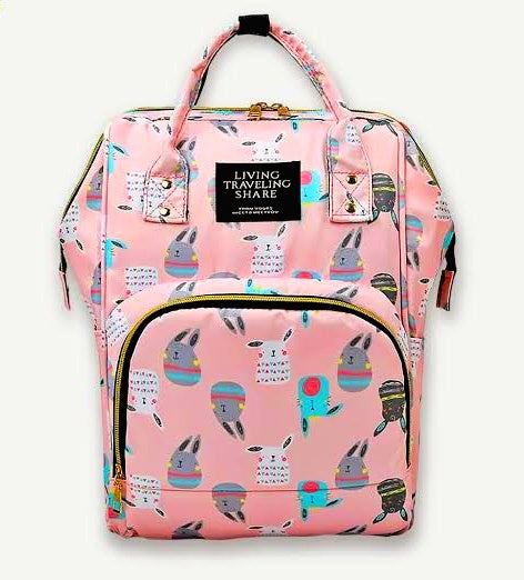 BABY DIAPER BACKPACK BUNNY PRINT